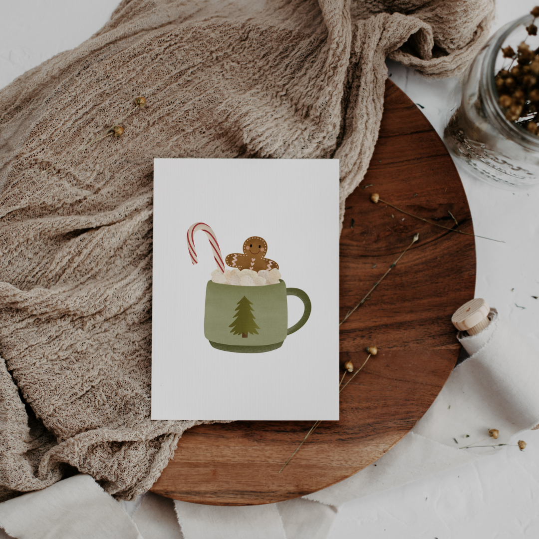 Kerstkaart - Warme Chocomelk