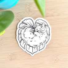 Afbeelding in Gallery-weergave laden, Regenboog Sticker - Monsterablad Met Kat