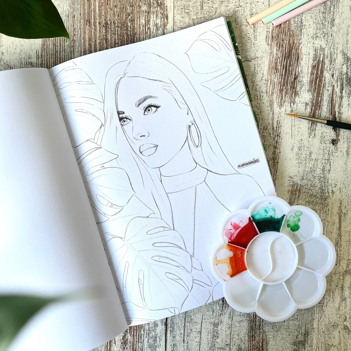 Coloring Book Plantlady