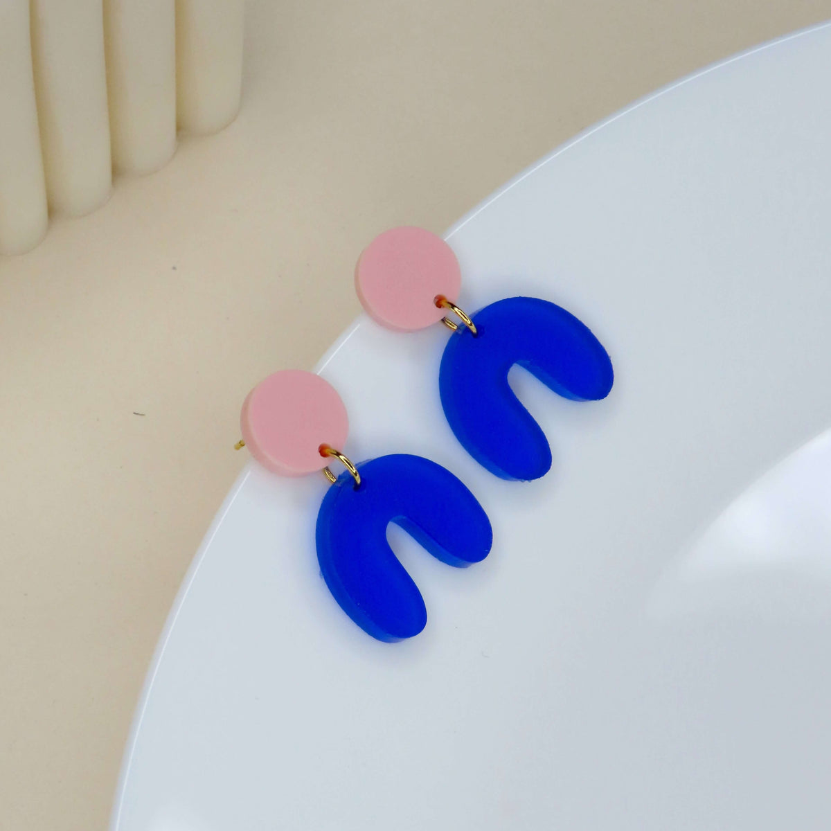 Earrings - Arch Pink & Blue