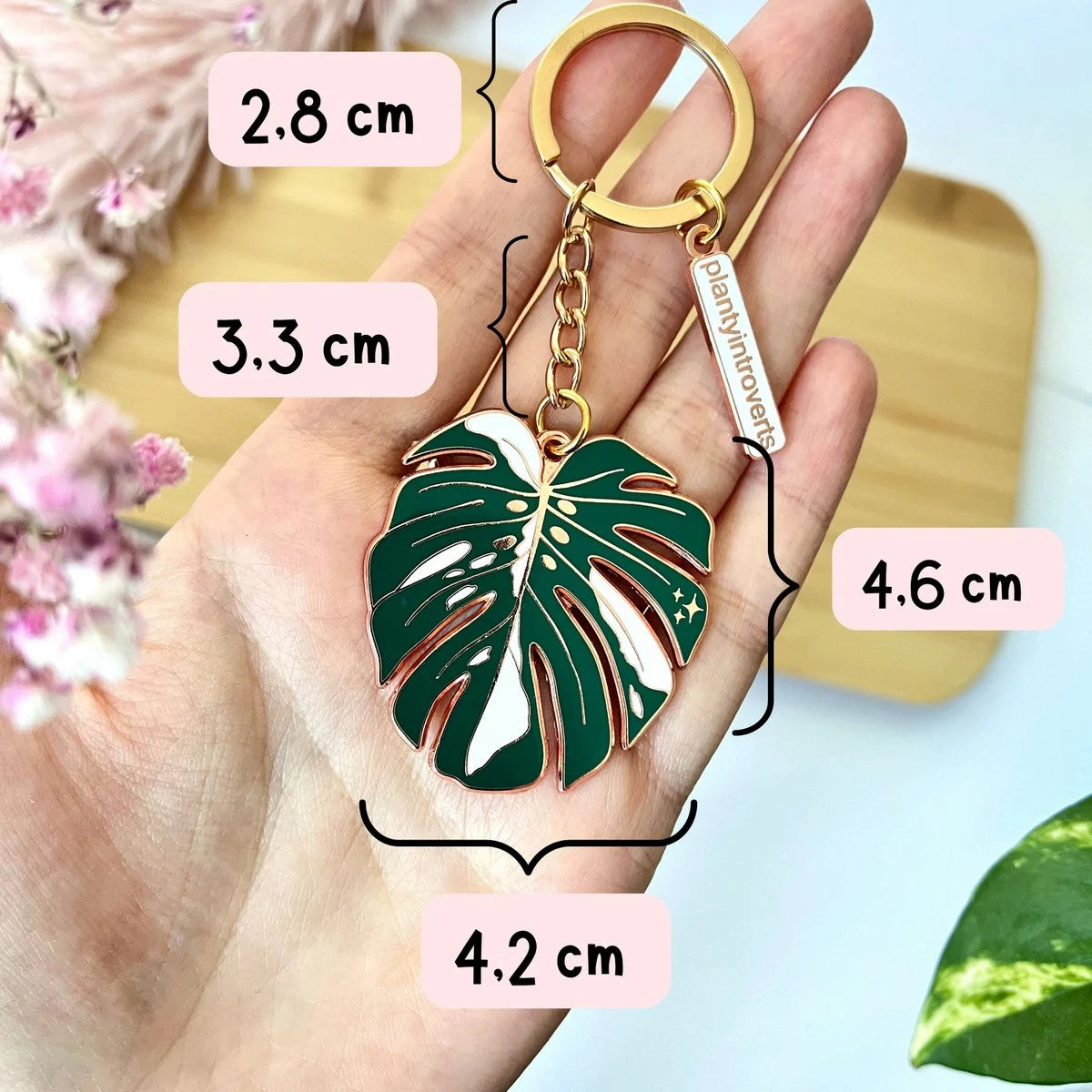Sleutelhanger - Monstera Variegata