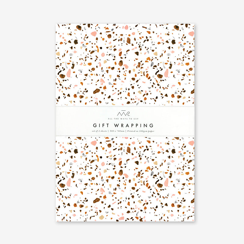 Cadeaupapier - Terrazzo Cognac