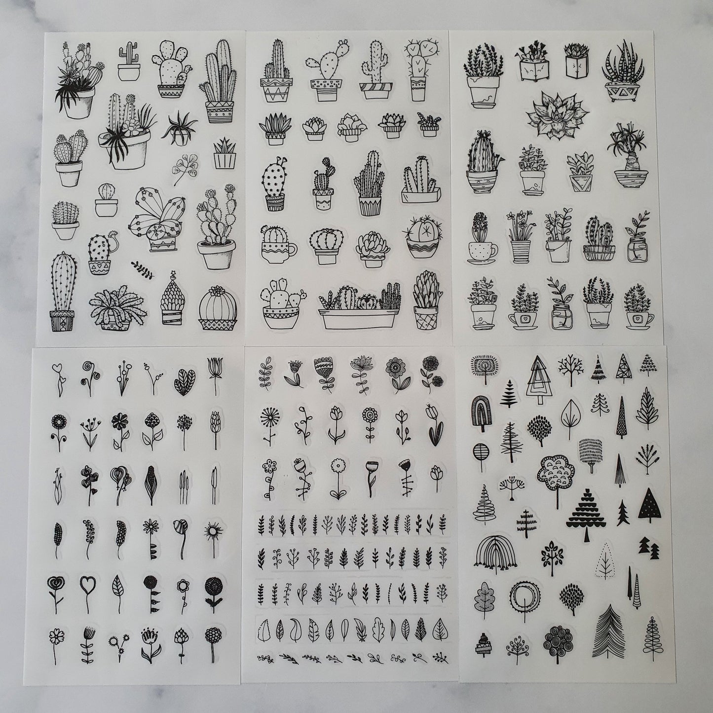 Stickervellen Black&White