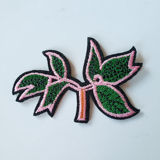 Strijkembleem - Roze Blaadjes