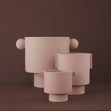 Load image into Gallery viewer, inka kana pot planter bloempot roze zwart