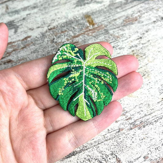 Strijkembleem - Monstera Aurea