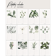 Load image into Gallery viewer, calendar botanical watercolor
