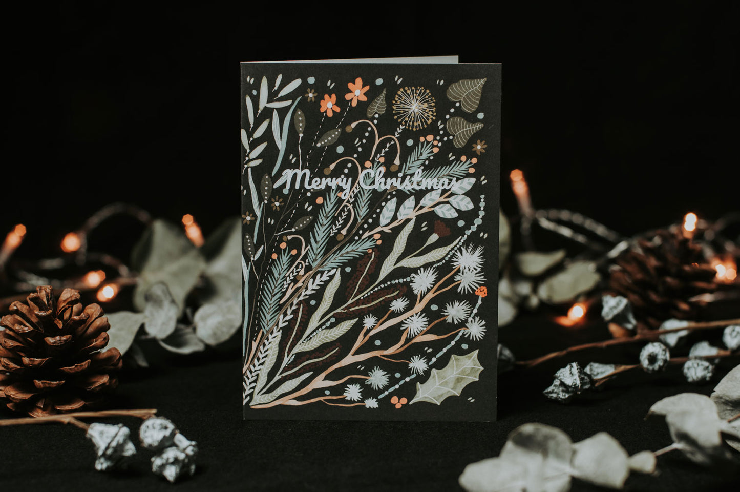 greeting card christmas botanical