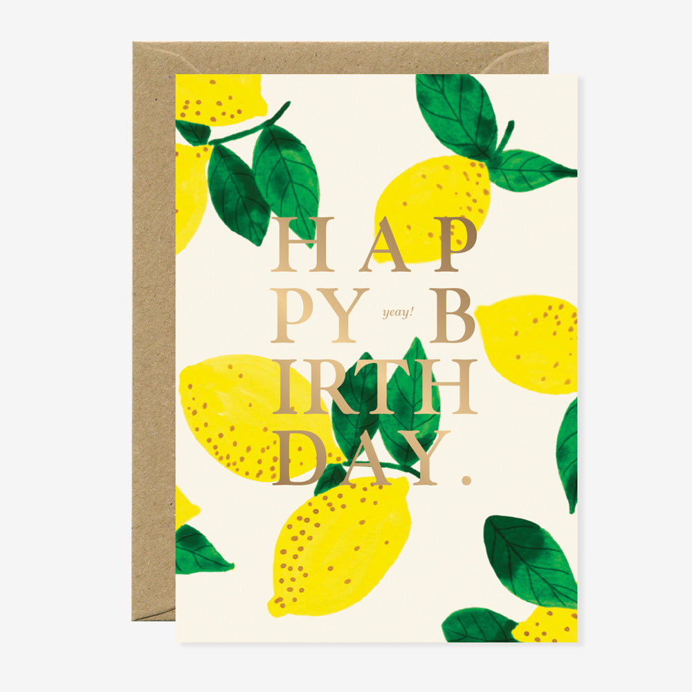 Kaart - Happy Birthday Lemon