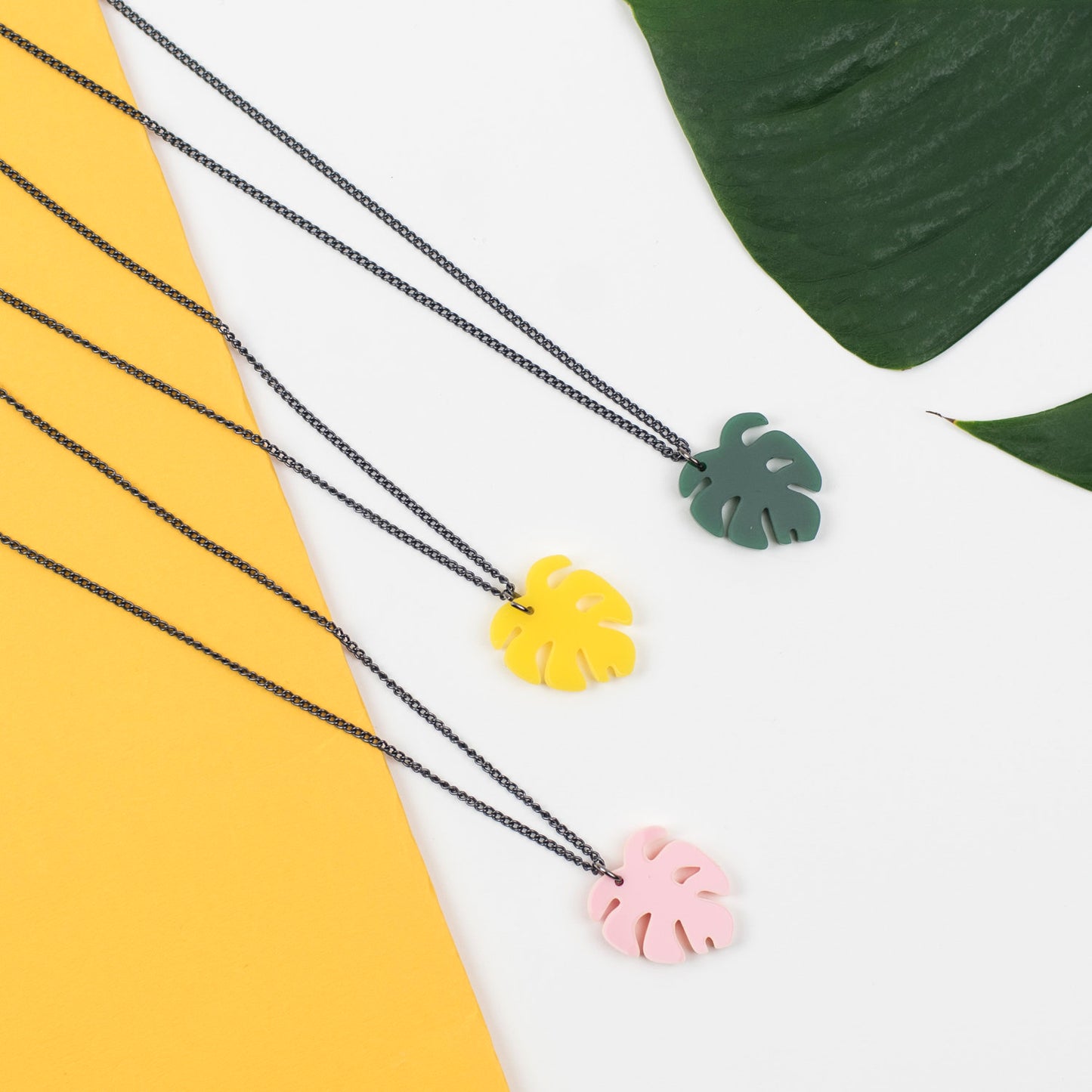 Monstera Ketting - Roze