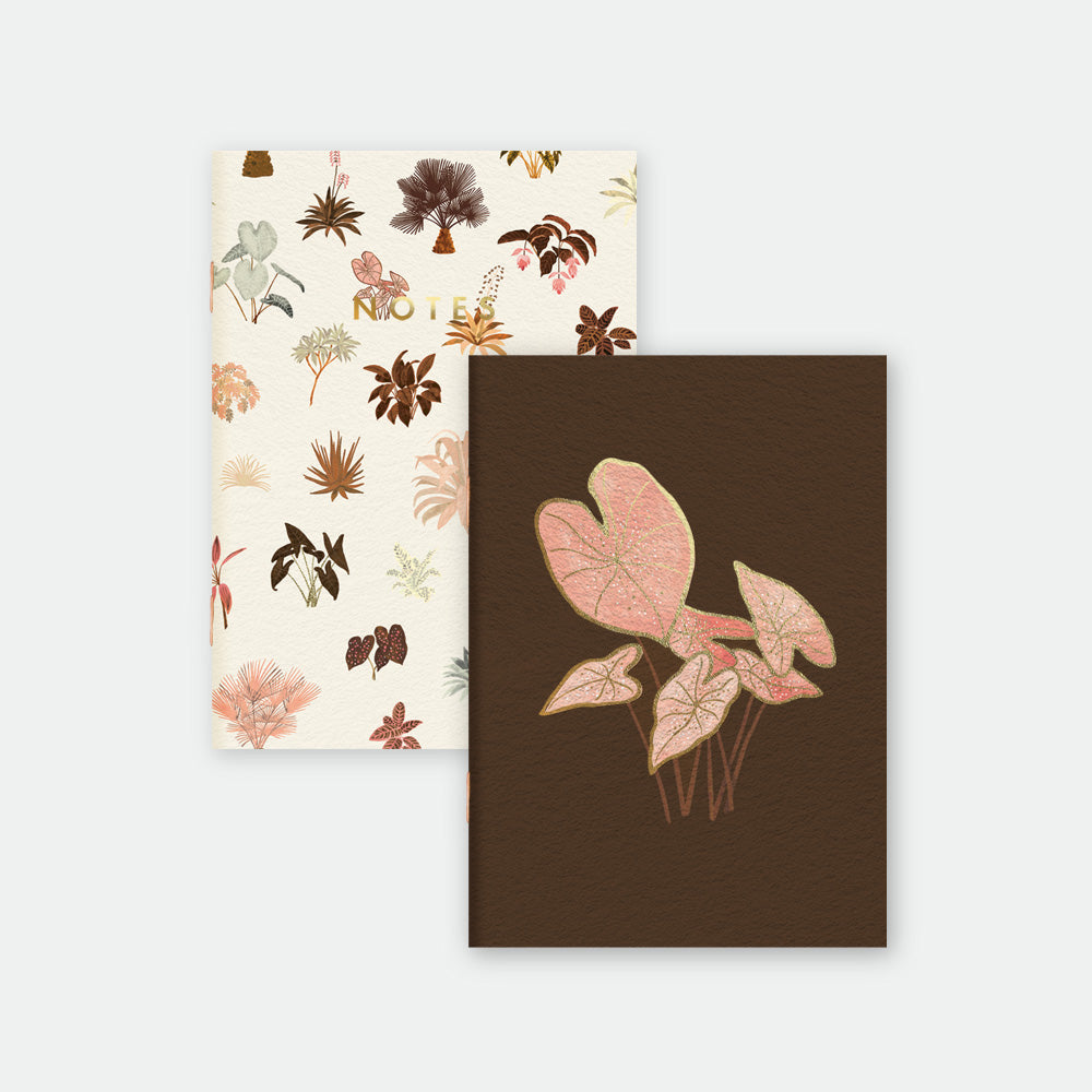 Notitieboekje Duo - Tropical Cream & Caladium