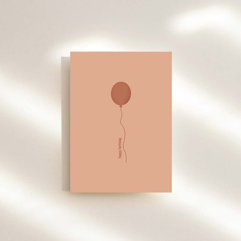Kaartje - Happy Birthday Ballon