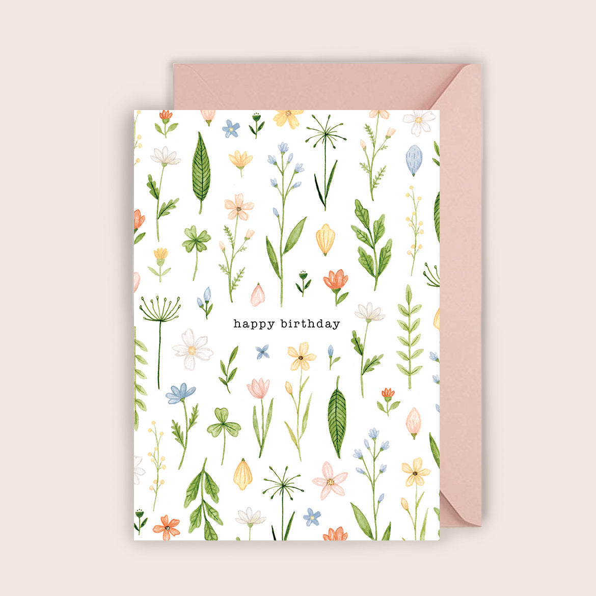 wenskaart wilde bloemen verjaardag