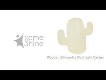 Load and play video in Gallery viewer, Wooden Cactus Wall Light