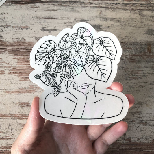 Regenboog Sticker - Plantlady