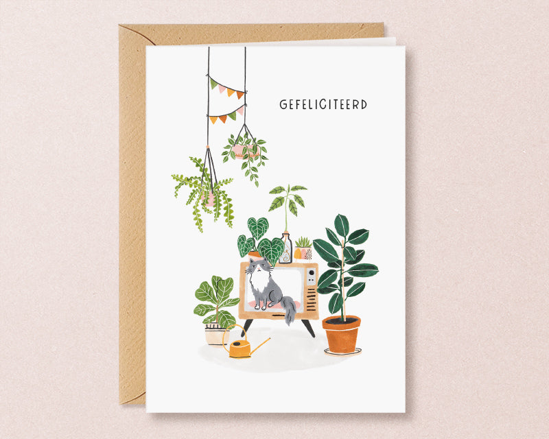 3 Groene Wenskaarten - NL
