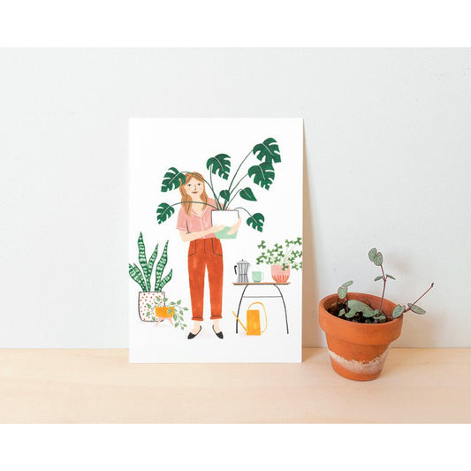 Postkaart - Plant Lady