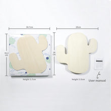 Load image into Gallery viewer, Wooden Cactus Wall Light