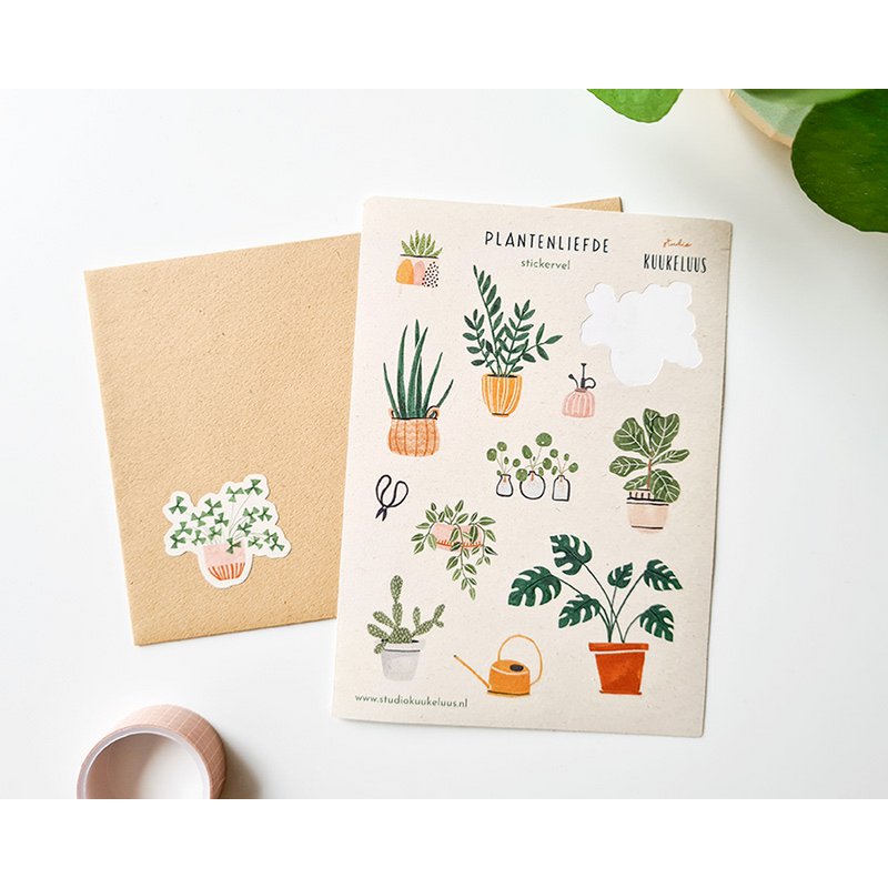Stickervel - Plantenliefde