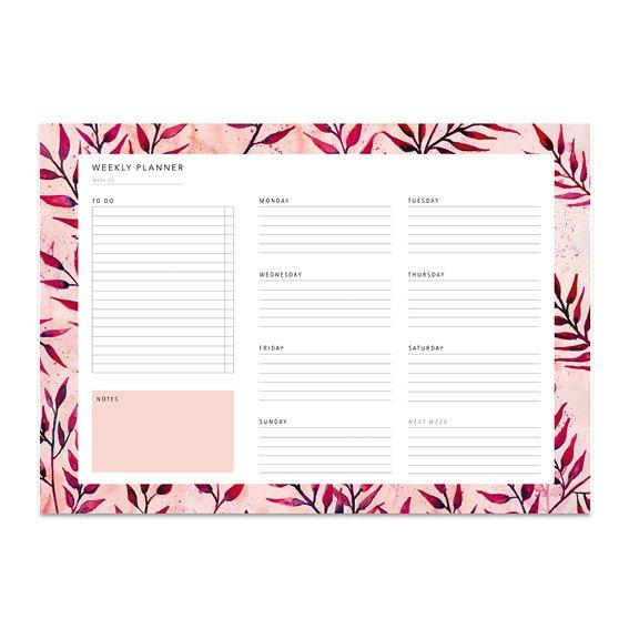 Weekplanner - Zomer Blaadjes