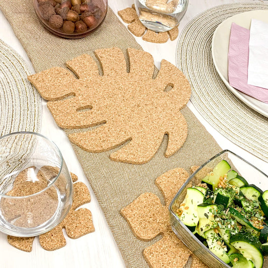 Kurk Onderzetters Pan Monstera