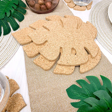 Load image into Gallery viewer, Monstera Leaf Cork Trivets