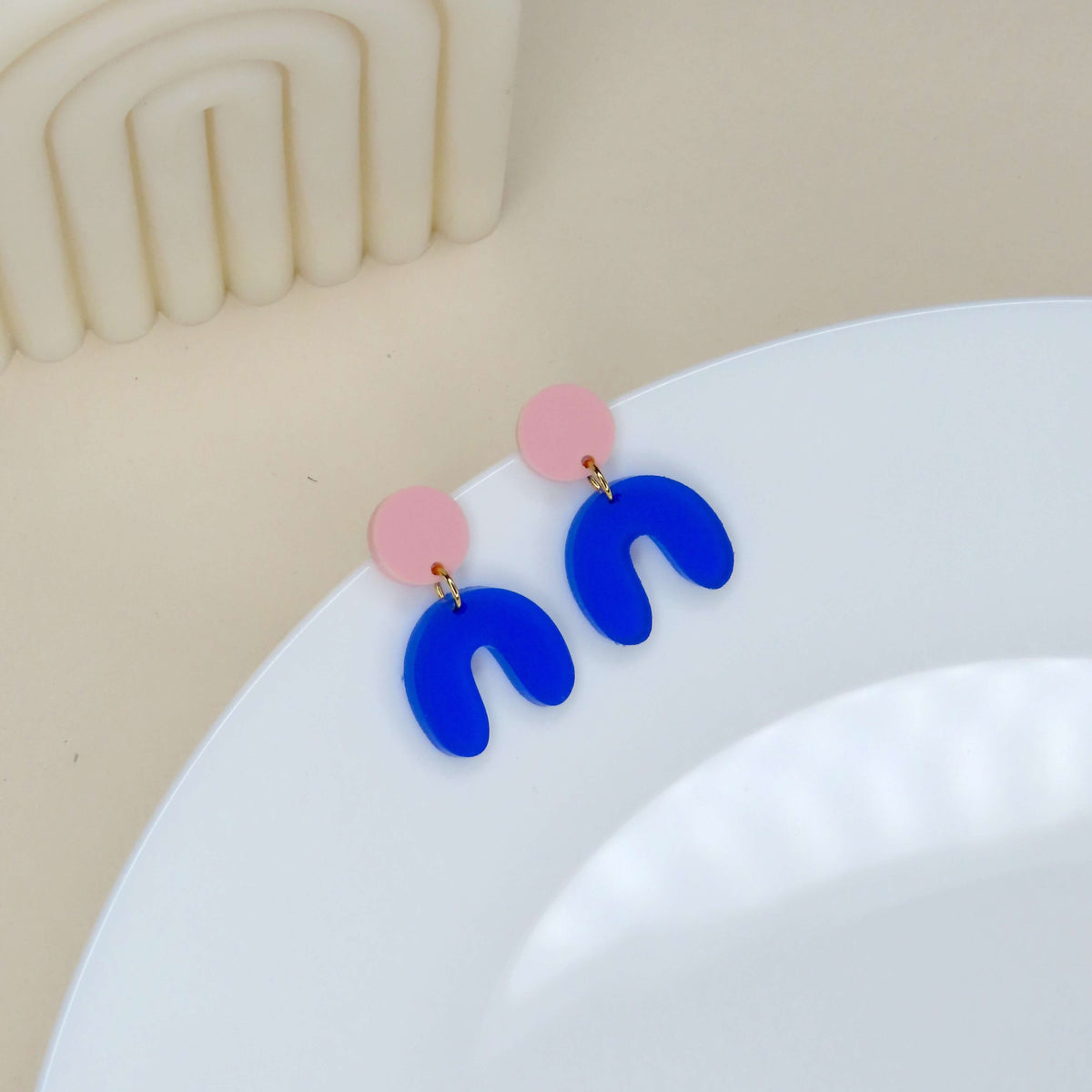 Earrings - Arch Pink & Blue