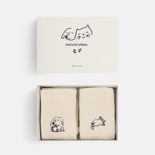 Sokken -Kat & Hond Set