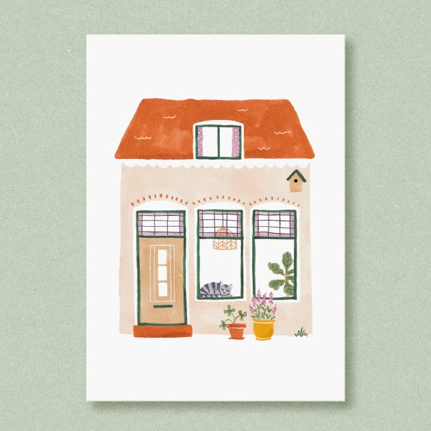 Postkaart - Huisje