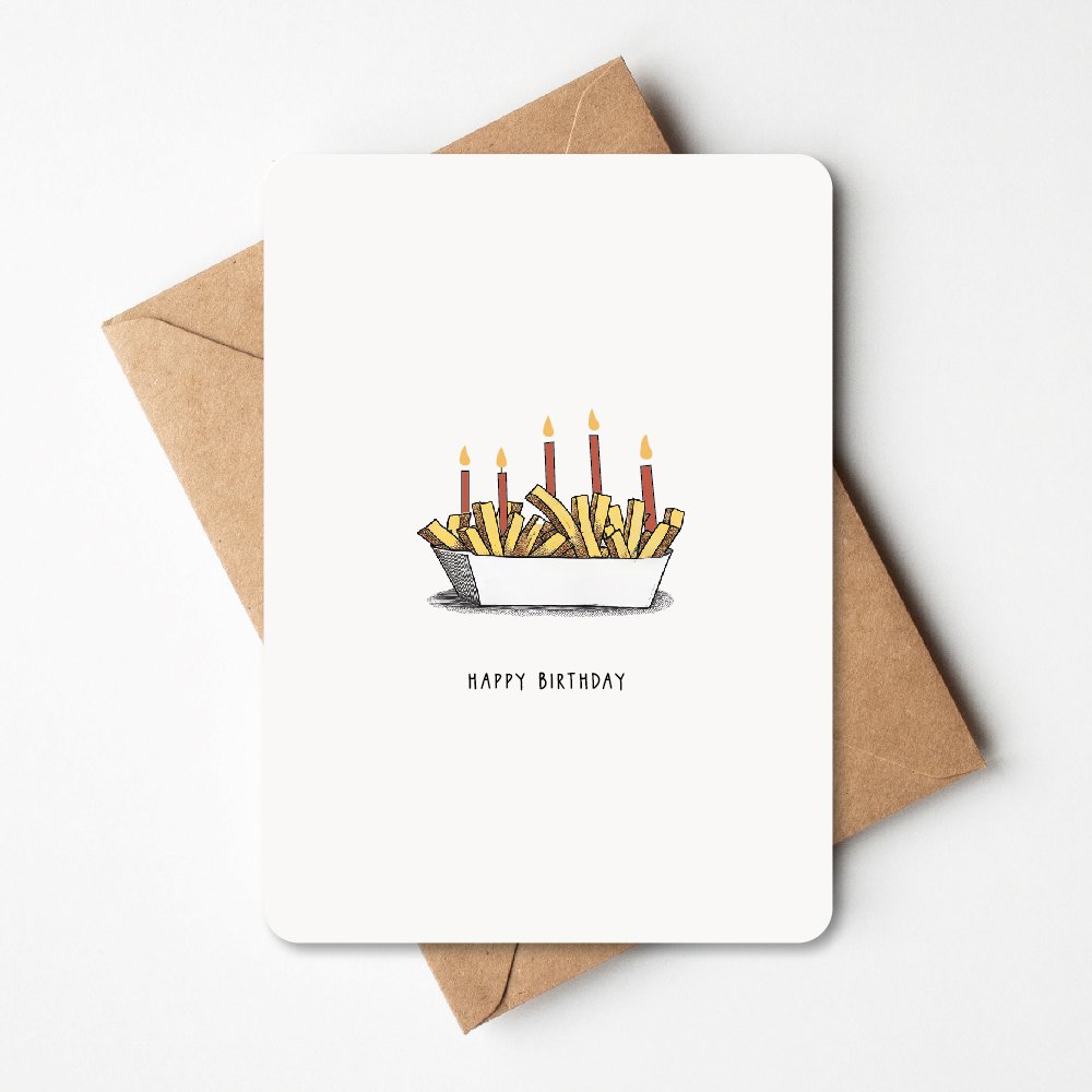 Card - Happy Birthday Fries
