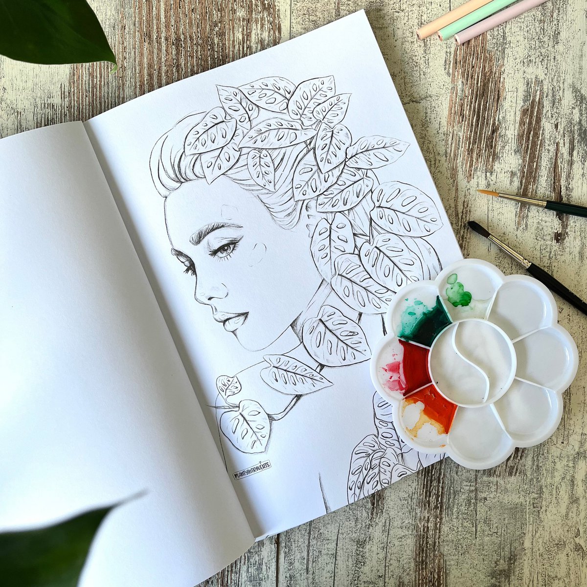 Coloring Book Plantlady