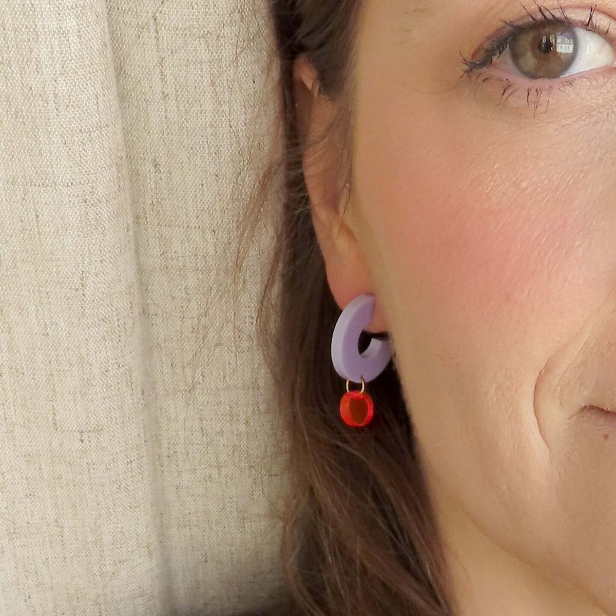 Earrings - Silva Blue & Lime