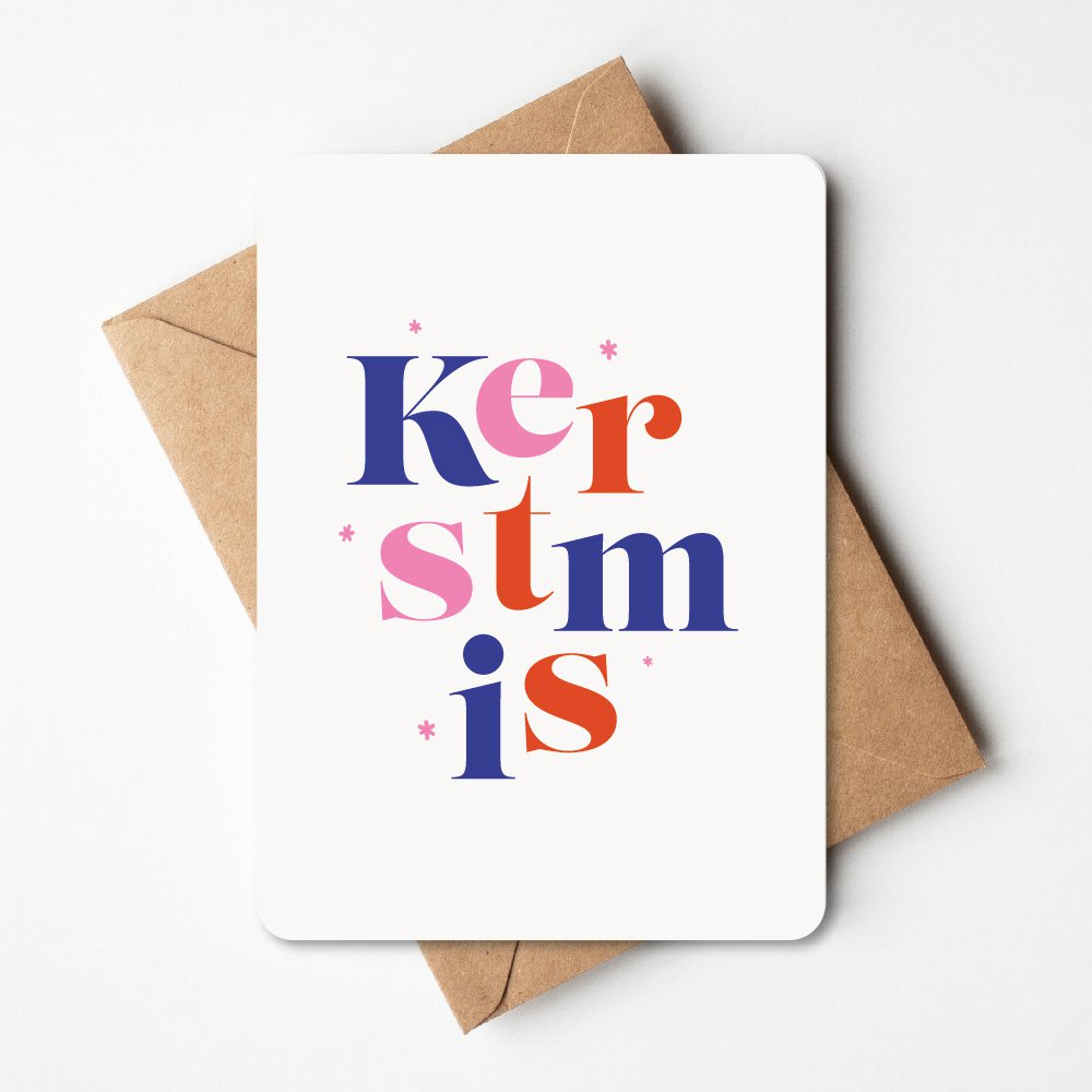 Card - Kerstmis Letters