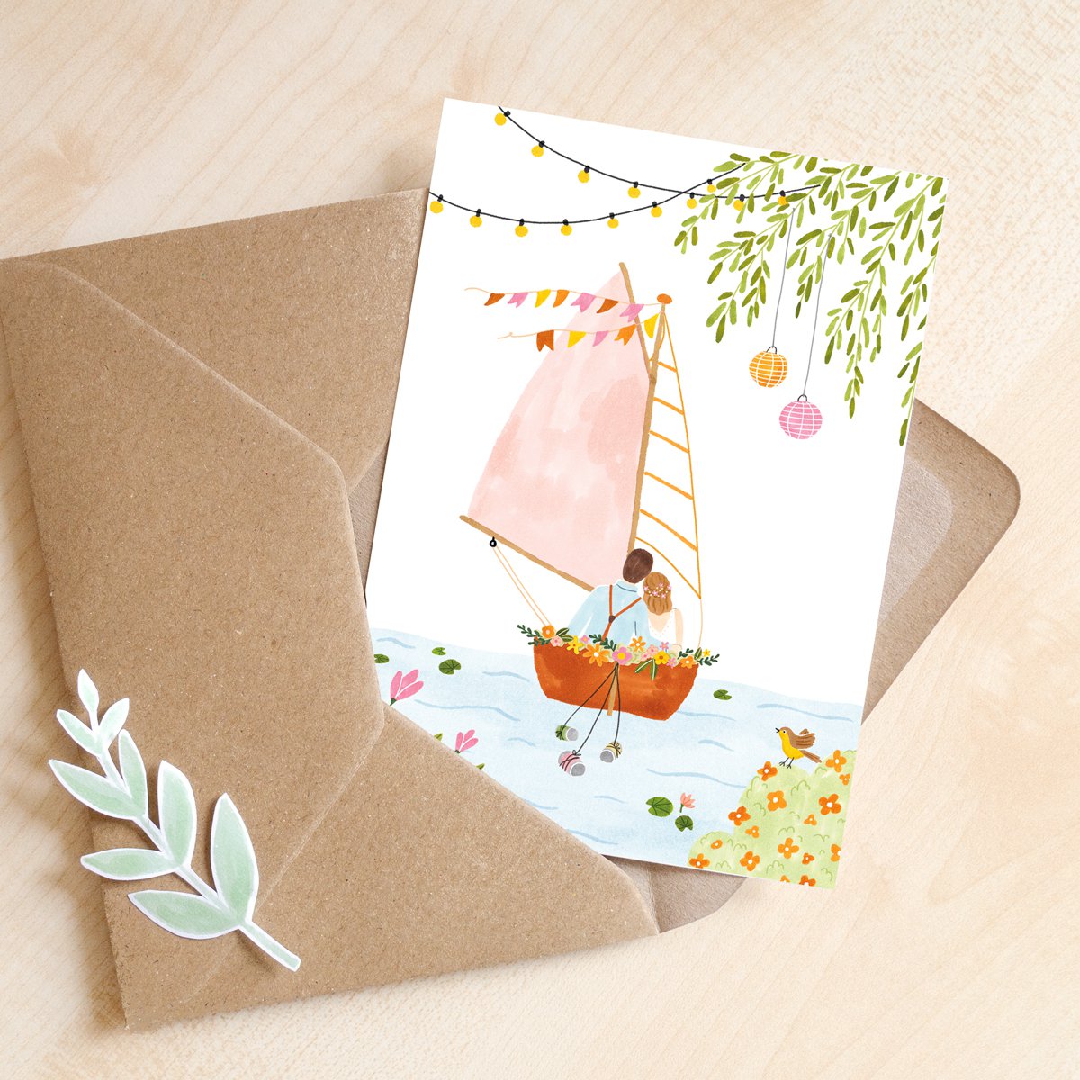 Card - Wedding Boat