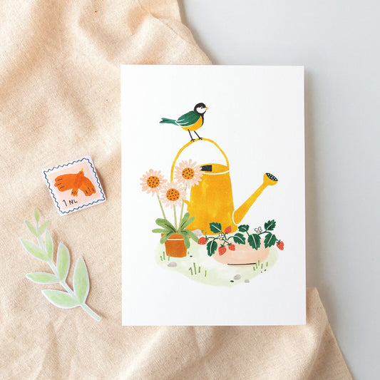 Postkaart - Vogelhuisjes