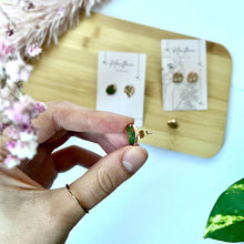 Load image into Gallery viewer, Monstera Leaf Stud Earrings
