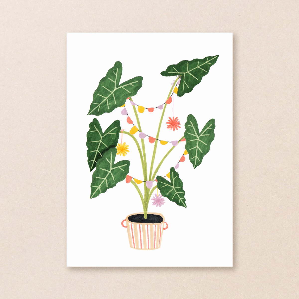 Postkaart - Party Plant