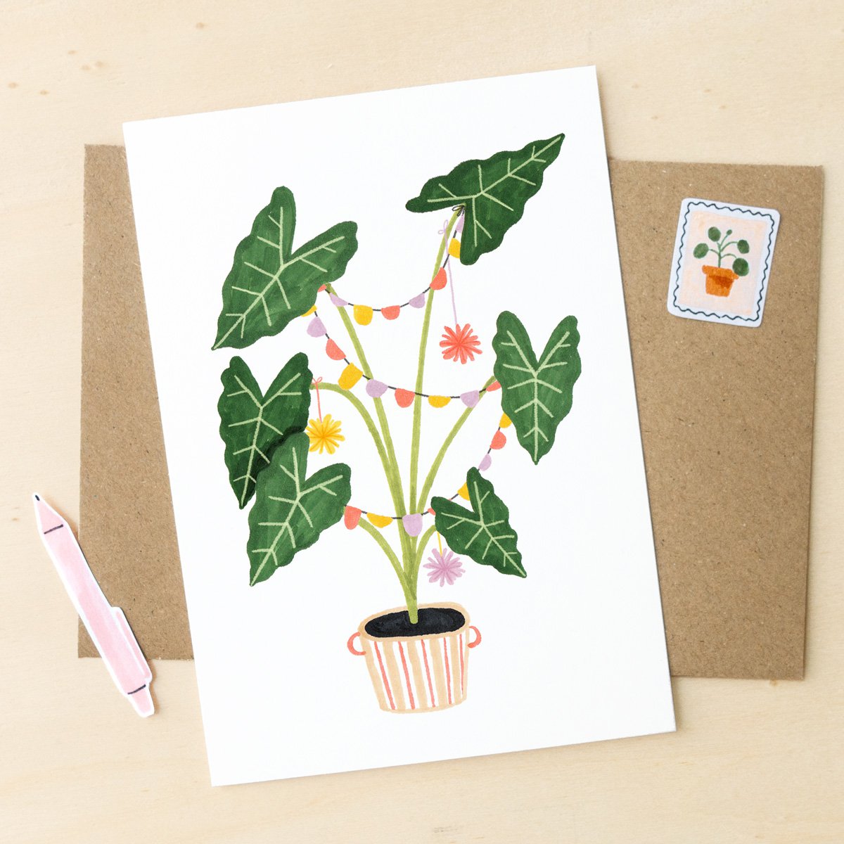 Postkaart - Party Plant