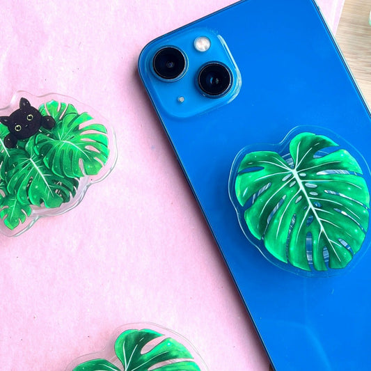 Telefoonbutton - Monstera