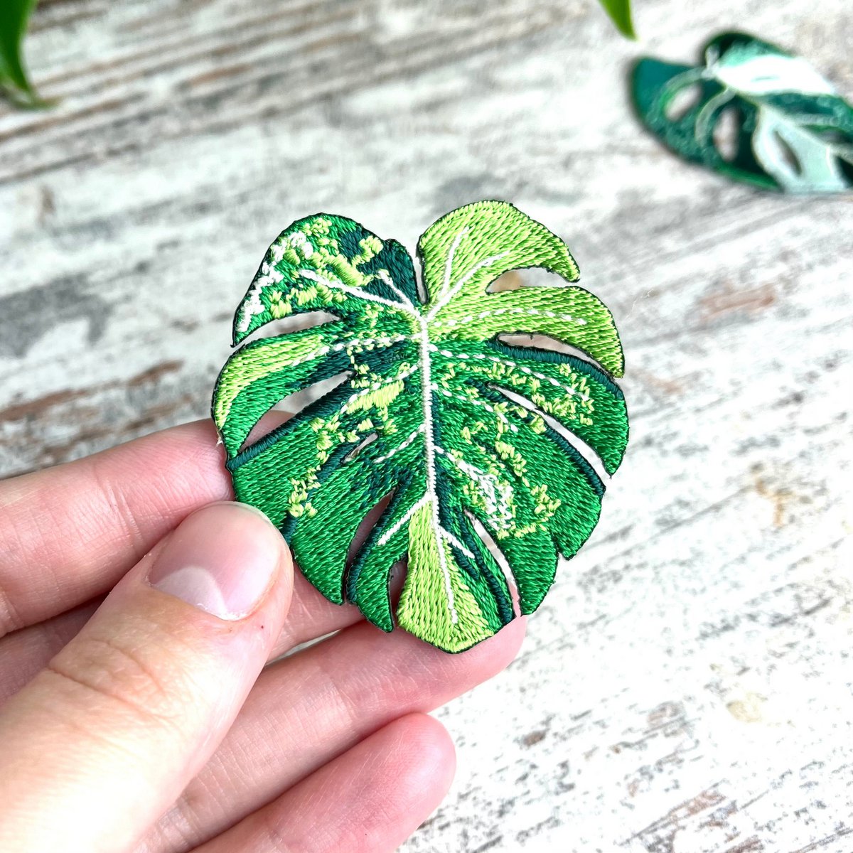 Strijkembleem - Monstera Aurea