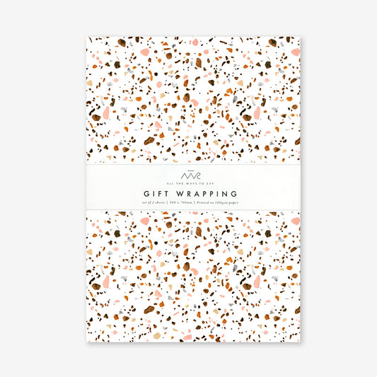 Cadeaupapier - Terrazzo Cognac