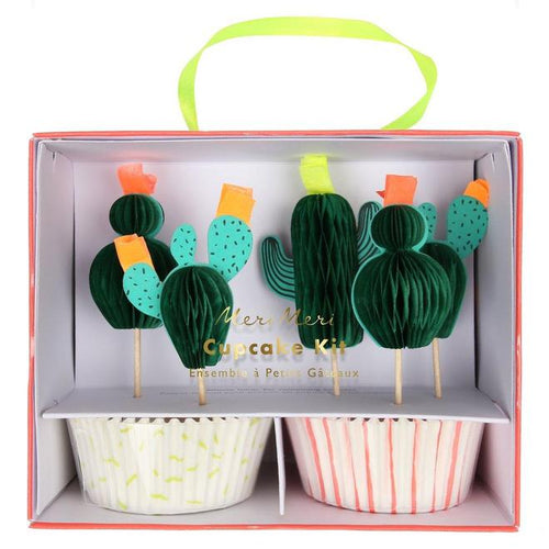 cactus cupcake kit cakejes maken kids versiering