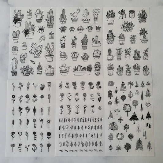 Stickervellen Black&White
