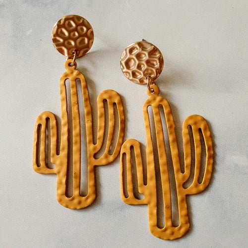 fun cactus earrings