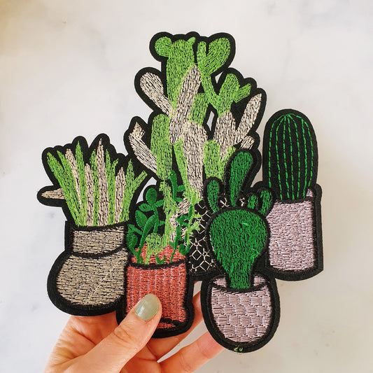 Strijkapplicatie planten plantlovers iron on patch