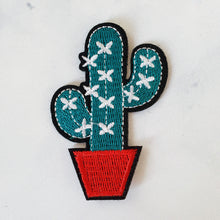 Load image into Gallery viewer, Iron On Patch - Red Pot Cactus
