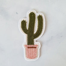 Load image into Gallery viewer, Iron On Patch - Pink Pot Cactus
