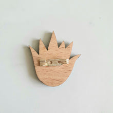 Load image into Gallery viewer, wood brooch plant
