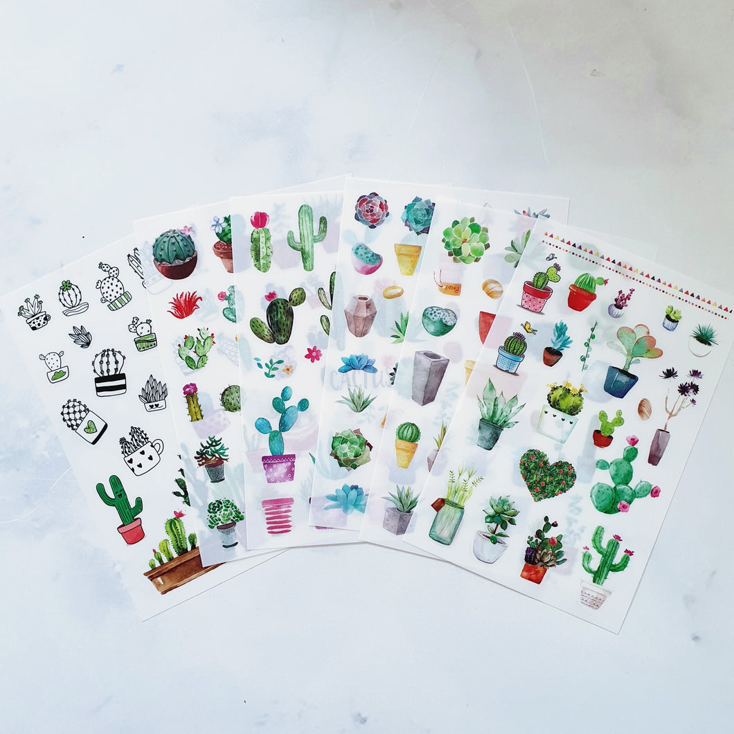 Sticker Sheets - Succulents