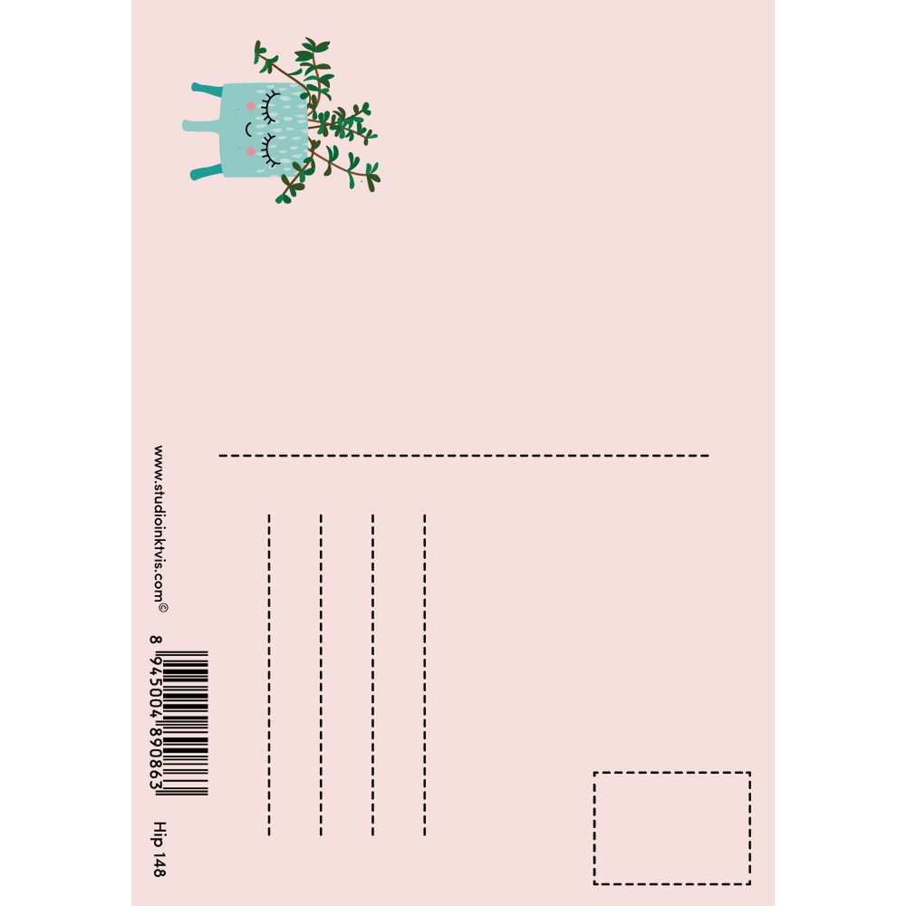 Postkaart - 2 Schattige Plantjes